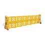 Vestil Plastic Mobile Safety Barrier 23 In. x 13 In. x 40 In. Yellow