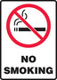 Safety Sign, No Smoking (Graphic), 14" X 10", Plastic