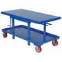 Vestil Steel Low Profile Post Table 24 In. x 48 In. 2000 Lb. Cap, Blue