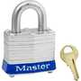 Master Lock 3 Laminated Steel Safety Padlock, Keyed Diff, 3/4" Shackle