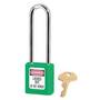 Zenex 410KALTGRN Green Thermoplastic Safety Padlock Keyed Alike