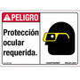 NMC Danger Eye Protection Required Sign In Spanish