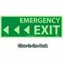 NMC GL30 Glow-in-the-Dark "Emergency Exit" Vinyl Sign, 5x14"