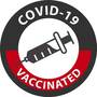 NMC HH176 COVID-19 Vaccinated Hard Hat Label 2x2" Adhesive-Backed Vinyl