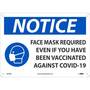 National Marker N539PB "FACE MASK REQUIRED" Vinyl Sign 14" x 10"
