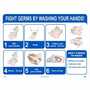 NMC PST138 Poster "FIGHT GERMS BY WASHING YOUR HANDS" 18" x 24"