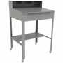 National Cart Co. 8000387 Gray Receiving Desk w/ Wheels, 1 Drawer