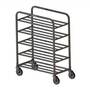 National Cart 804009 Aluminum Platter Cart w/ 5, 6, and 8 Shelves