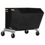 Vestil P-HOP-1.5-BK Portable Tilt Hop 1.5CbYd Black