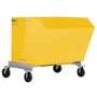 Vestil P-HOP-1.5-YL Portable Tilt Hop 1.5CbYd Yellow