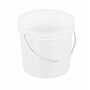 Vestil PAIL-35-PWS White HDPE 3.5-gallon Pail, w/ Steel Handle