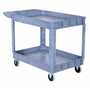 Vestil PLSC-2-2436 24.5x36 Plastic Utility Crt 2Shelf