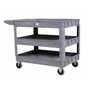 Vestil PLSC-3-2436 24.5x36 Plastic Utility Crt 3Shelf