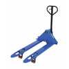 Vestil Steel Pallet Truck 48" L, 21" -27" Adjustable Forks, 4,400 Lb. Cap, Blue