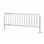 Vestil PRAIL-102-G-FF 102"L Galv Stl Barrier w/Flat Ft