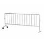 Vestil PRAIL-102-G-WF 102"L Galv Stl Barr 1Wheel1Flat