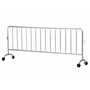 Vestil PRAIL-102-G-WW 102"L Galv Stl Barrier w/2Wheels