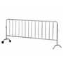 Vestil PRAIL-102-G-W 102"L Galv Stl Barr 1Wheel1Curve