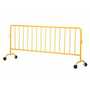 Vestil PRAIL-102-Y-WW 102"L Stl Barrier w/2Wheels Ylw