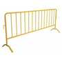 Vestil PRAIL-102-Y 102"L Stl Barrier w/Curve Ft Ylw
