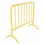 Vestil PRAIL-48-Y 48"L Stl Barrier w/Curve Ft Ylw