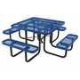 Vestil PT-MX-ST-46-BL Square Top Picnic Table 46x46 Blue