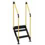 Vestil PWPS-ST-2-30-BKYL Work Plt Stairs 2 Steps 30 In. Tall