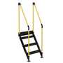 Vestil PWPS-ST-3-40-BKYL Work Plt Stairs 3 Steps 40 In. Tall