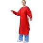 Polywear 10528 Embossed Processing Gown, Red, 42" x 50"