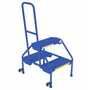 Vestil Rolling Perforated 2 Step Blue
