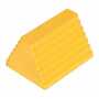 Vestil Rubber Wheel Chock with Eye Bolt 9 In. Yellow