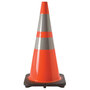 Traffic Cone 36" Reflective Orange Black Square Base