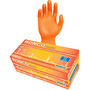 Ronco 948 Orange 4.5 Mil Disposable Nitrile Exam Gloves, Powder Free