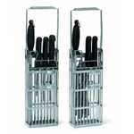 Roser 29789 Stainless Steel Knife Holder, w/ Side Guards and Locking System