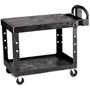 Rubbermaid FG452500 HD Utility Cart, Flat Shelf, Size Medium, 500lb Cap