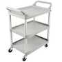 Rubbermaid FG409100 Xtra 3-Shelf Plastic Utility Cart, Off-White