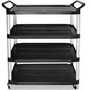 Rubbermaid FG409600BLA Black 4-Tier Utility Cart