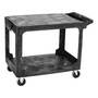 Rubbermaid FG452589BLA Medium Heavy-Duty Flat Handle Utility Cart Black