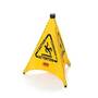 Rubbermaid FG9S0000 Pop-Up Safety Cone Caution Sign, 20" High