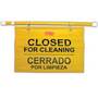 Rubbermaid Multilingual Doorway Safety Sign, Yellow, 50" x 1" x 13"