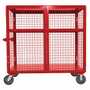 Vestil SCW-XM-3060-RD Steel Security Cart 30x60 Red