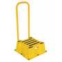 Vestil Polyethylene Nestable with Handrails 1 Step 500 Lb. Cap, Yellow