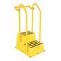Vestil SPN-2-YL-HR-BR-PO 2 Stp Poly Nestble w/Hnd&Bck CST