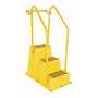 Vestil SPN-3-YL-HR-BR 3 Stp Poly Nestble w/Hnd&Bck Rails