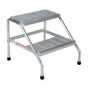 Vestil Aluminum 2 Step Knock Down Stand 500 Lb. Cap, Silver