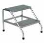 Vestil Aluminum 2 Step Stand 500 Lb. Cap, Silver