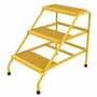 Vestil Aluminum 3 Step Knock Down Stand 500 Lb. Cap, Yellow