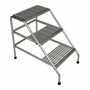 Vestil Aluminum 3 Step Knock Down Stand 500 Lb. Cap, Silver
