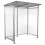 Vestil Steel Smoking Shelter Bus Stop 3-4 Person Cap, Silver