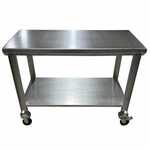 SSL SSL-1001-C-S Stainless Steel Prep Table, with Casters and Lower Shelf